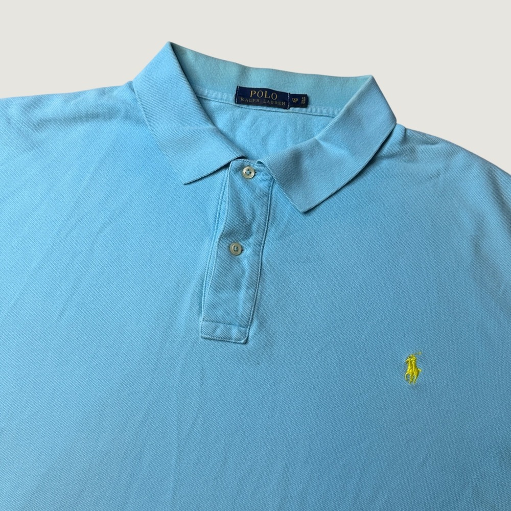 Polo Ralph Lauren Polo Shirt Mens 2XB Classic Fit Light Blue Pony Logo GOOD